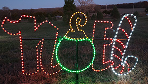 Memory Lane Christmas Light Drive Through Park in Rantoul, KS.