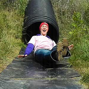 Tube slide at Peckham's Pumpkin Patch in Rantoul, KS